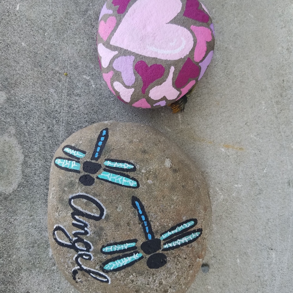 Colorful Painted Rocks with Inspirational Words - Picture 6 of 9